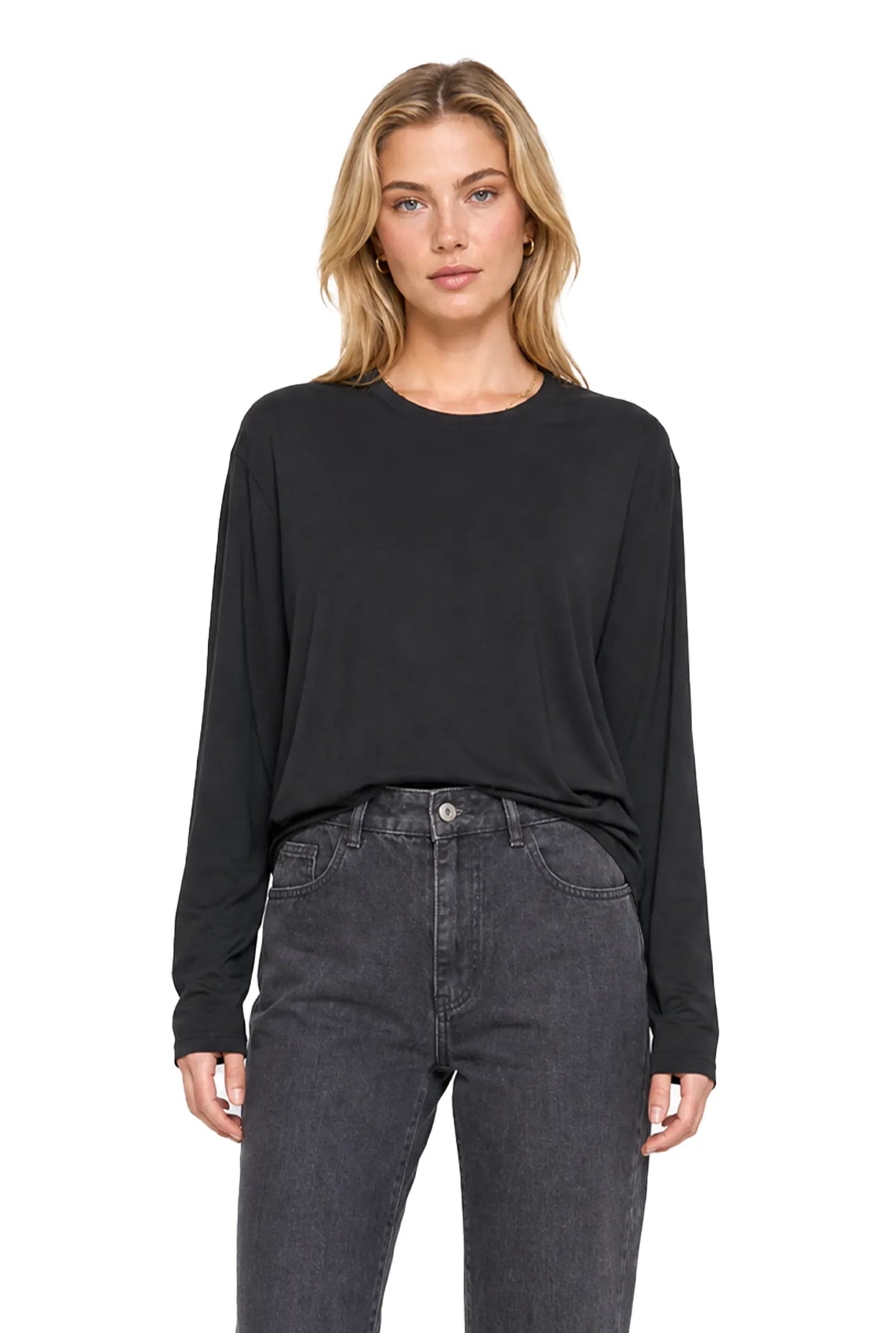 Jeanswest CloudSoft Aussie Modal Crew Long Sleeve Tee S6A-62-271012