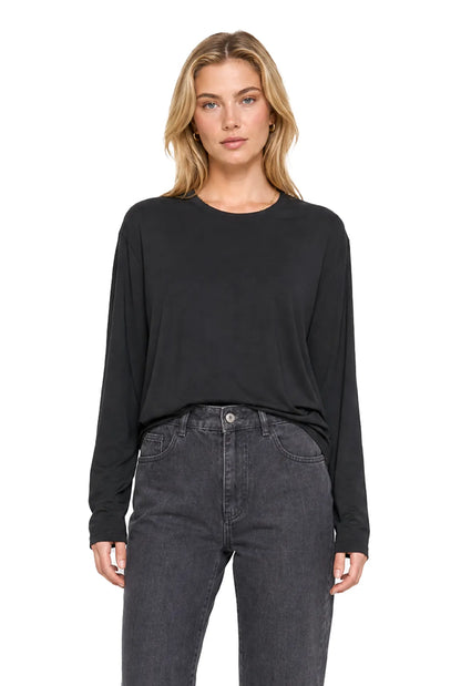 Jeanswest CloudSoft Aussie Modal Crew Long Sleeve Tee S6A-62-271012