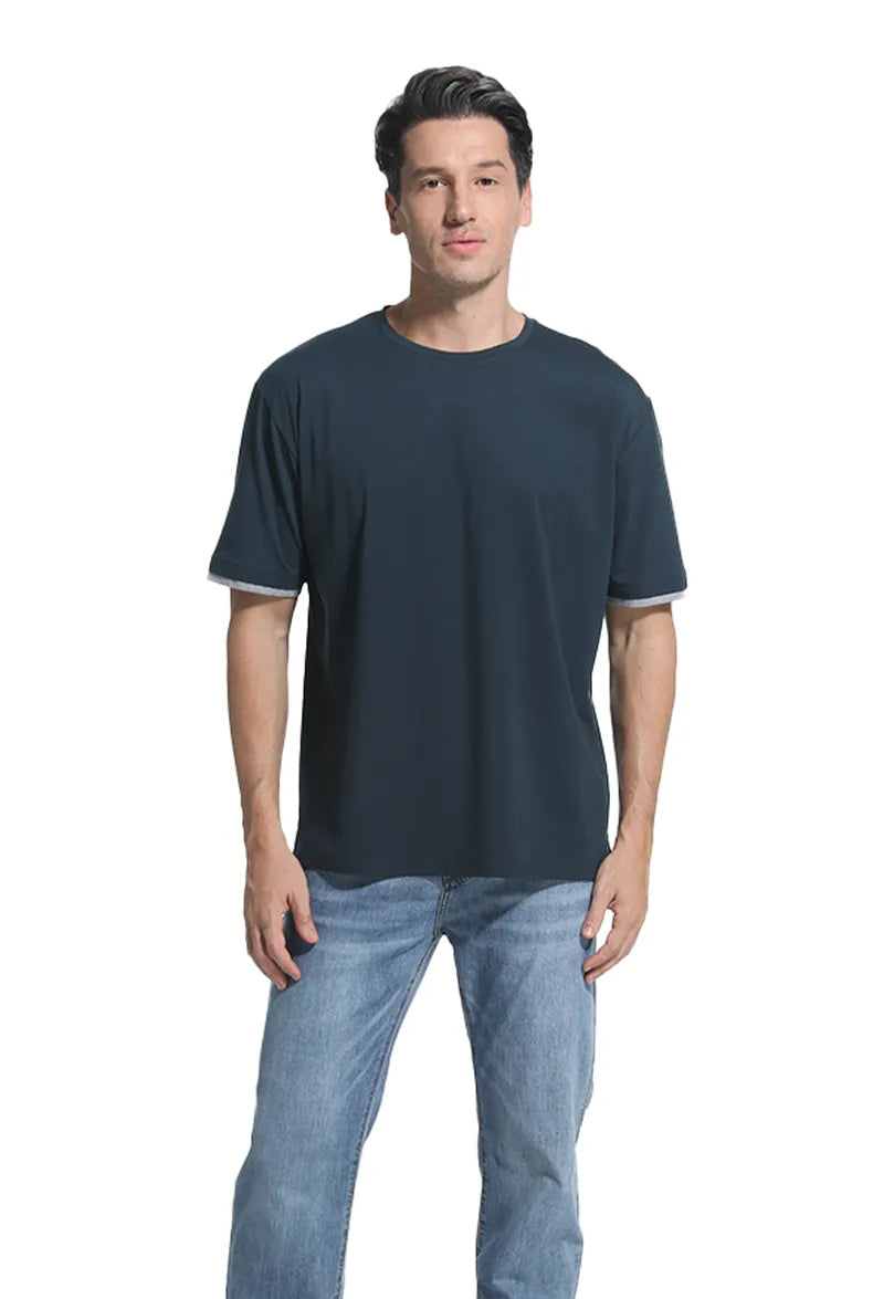 Jeanswest CloudSoft Mock Layer Round Neck Tee All Year S6A-52-173028
