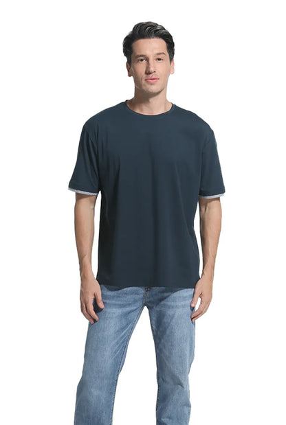 Jeanswest CloudSoft Mock Layer Round Neck Tee All Year S6A-52-173028