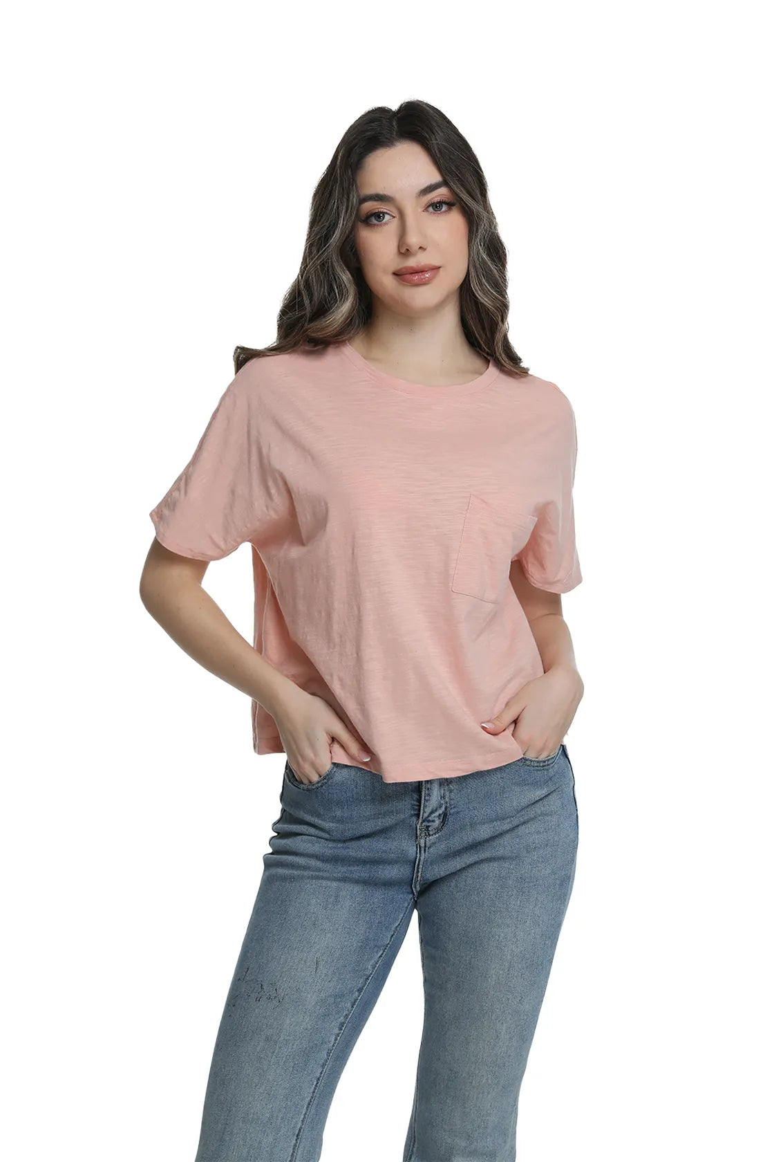 S6A-52-273034 Effortless Cotton Batwing Tee