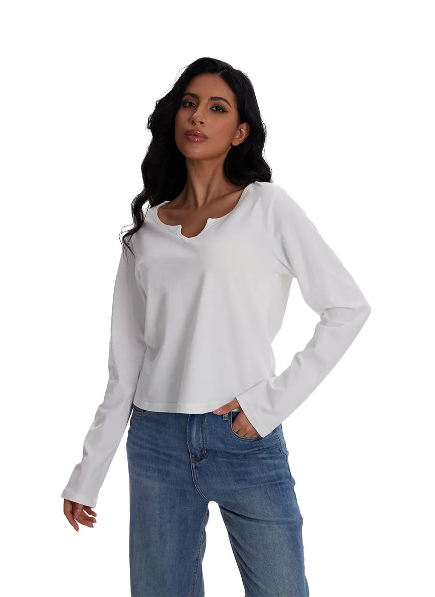Jeanswest Aussie Chic V-Neck Long Sleeve Tee S6A-53-271006