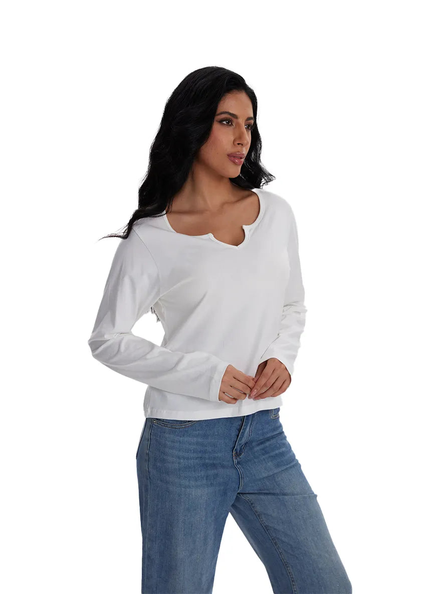 Jeanswest Aussie Chic V-Neck Long Sleeve Tee S6A-53-271006