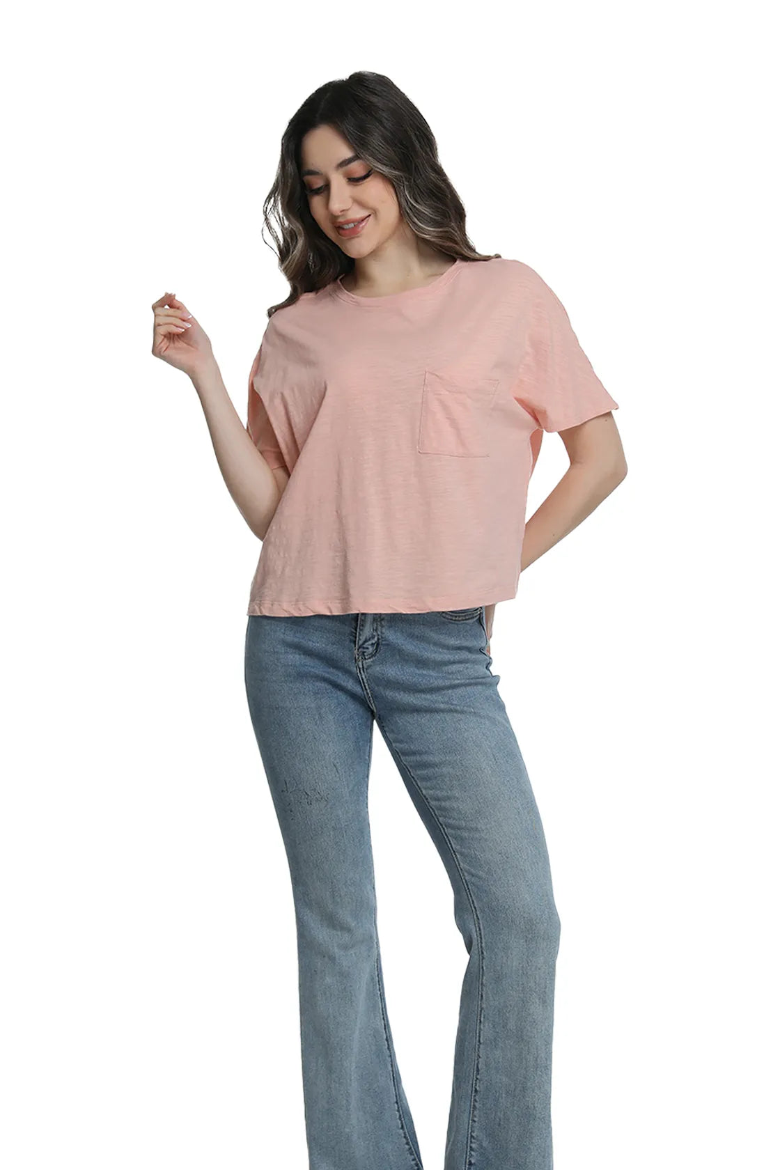 S6A-52-273034 Effortless Cotton Batwing Tee