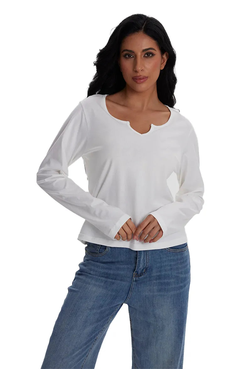 Jeanswest Aussie Chic V-Neck Long Sleeve Tee S6A-53-271006