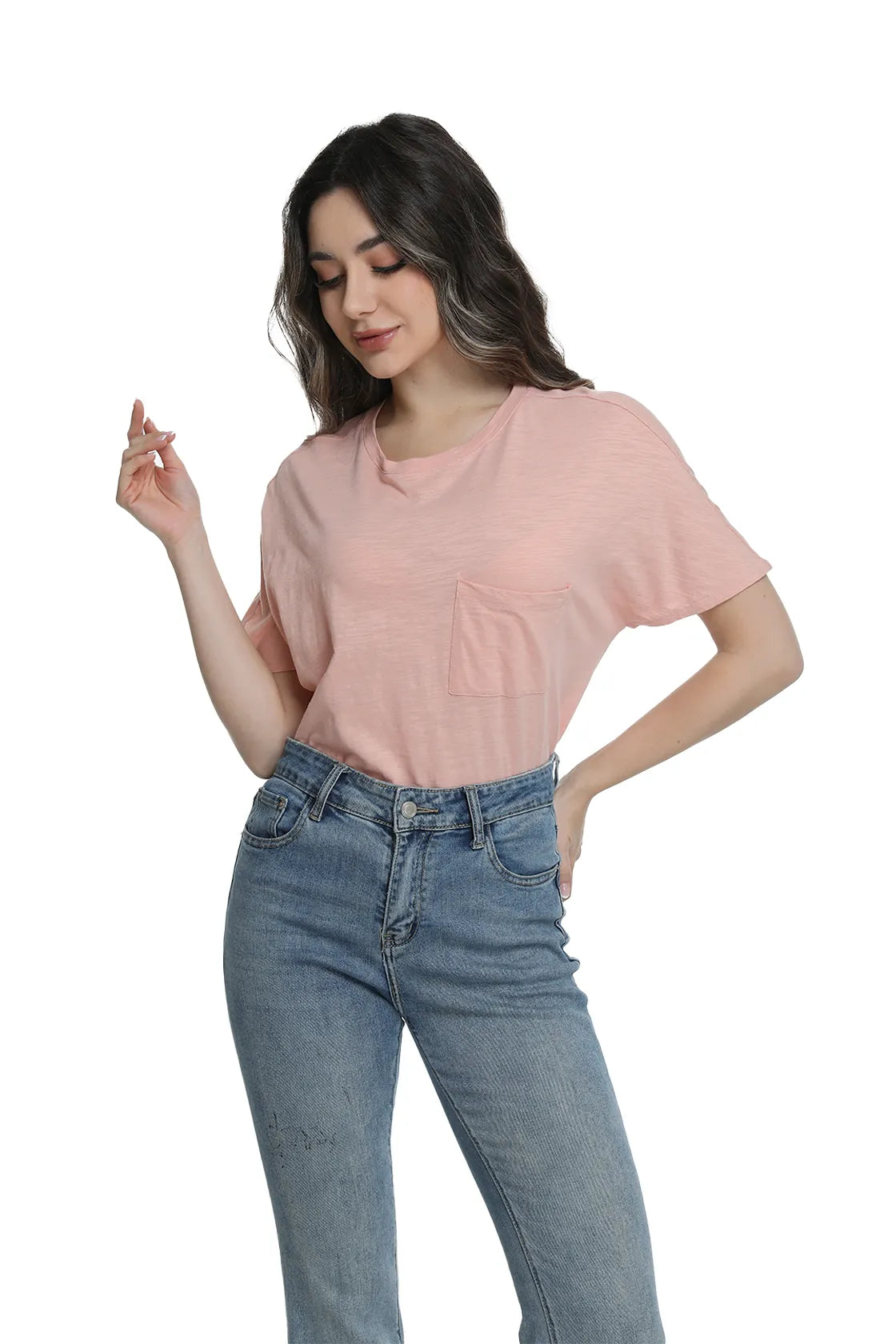 S6A-52-273034 Effortless Cotton Batwing Tee